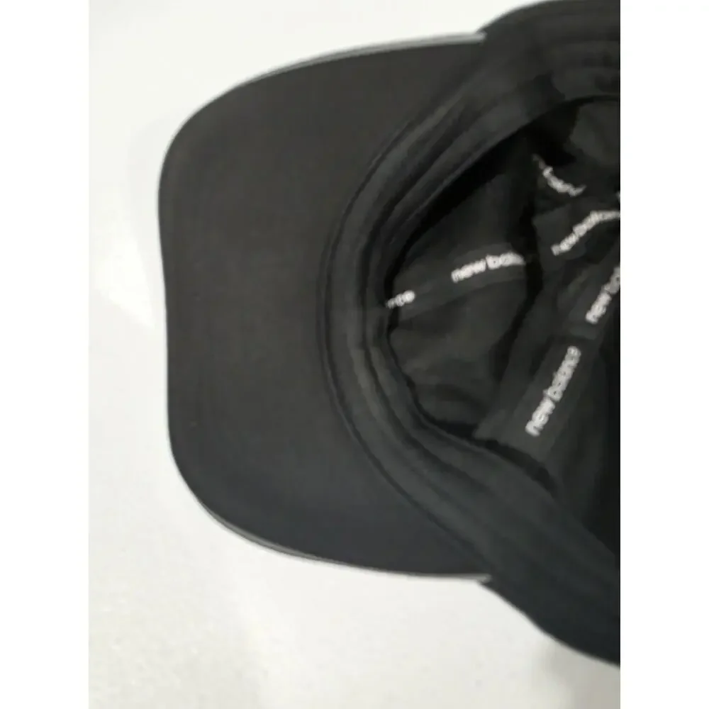 New Balance High Pony Performance Running Hat Cap Strapback Adjustable Black